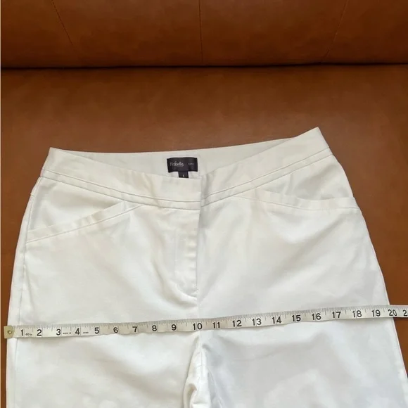 Rafaella Curvy White Straight Leg Trouser Pants Size 6 - Picture 9 of 13